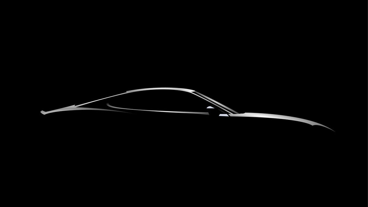 Silhouette or sport car coupe
