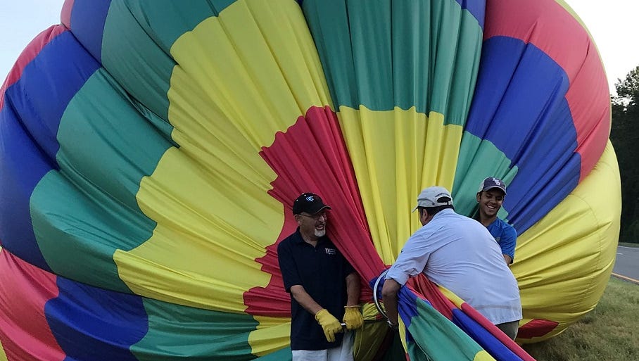 Hot air balloon ride over Shreveport