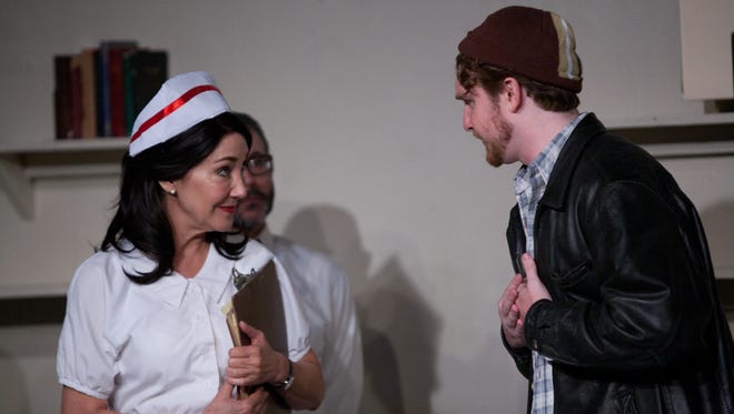 Shari Watts plays Nurse Ratched and Trevor Starkey plays Randle P. McMurphy in Dale Wasserman’s stage adaptation of “One Flew Over the Cuckoo's Nest.”
