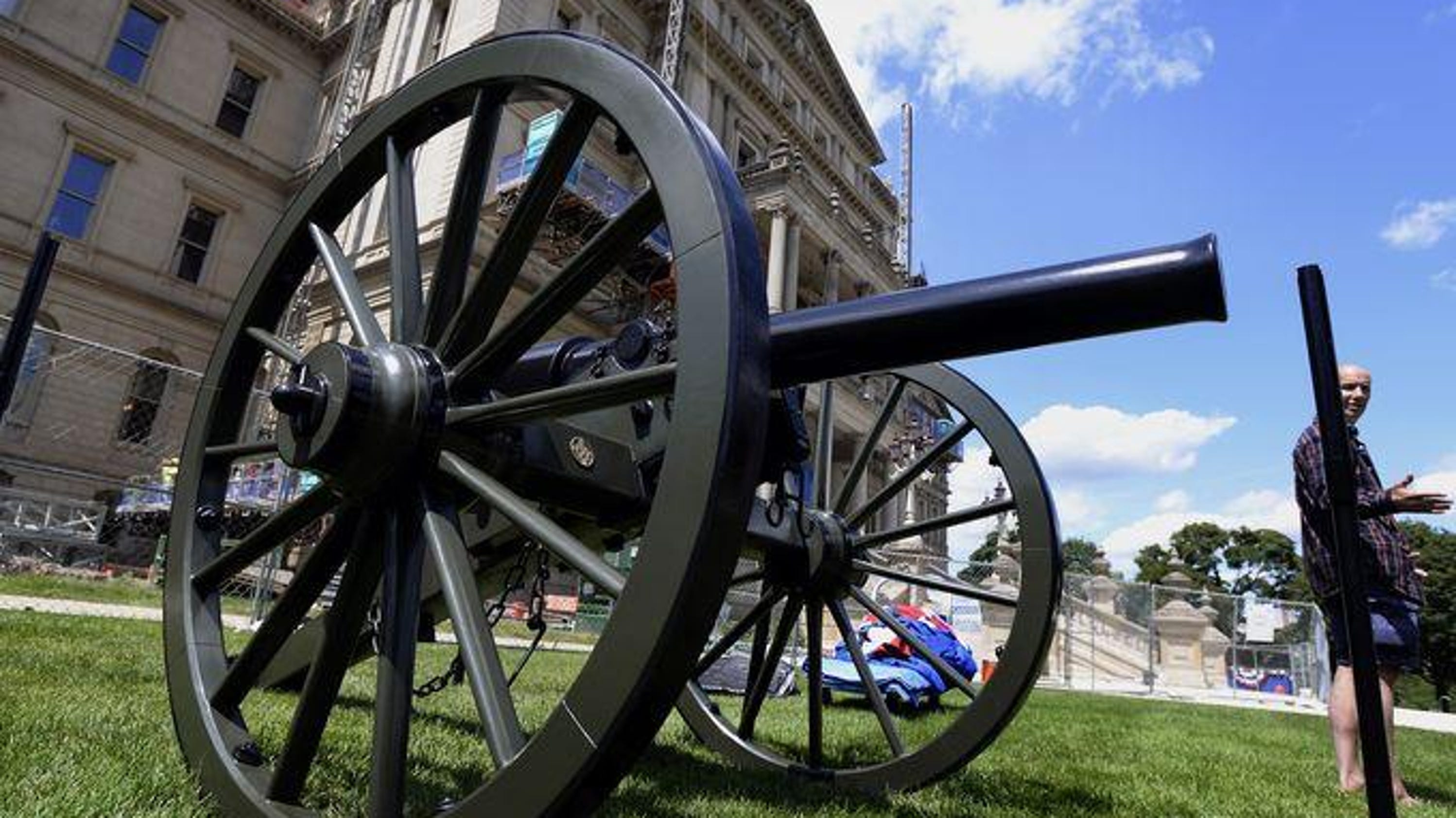 Image result for civil war cannons on michigan capitol lawn