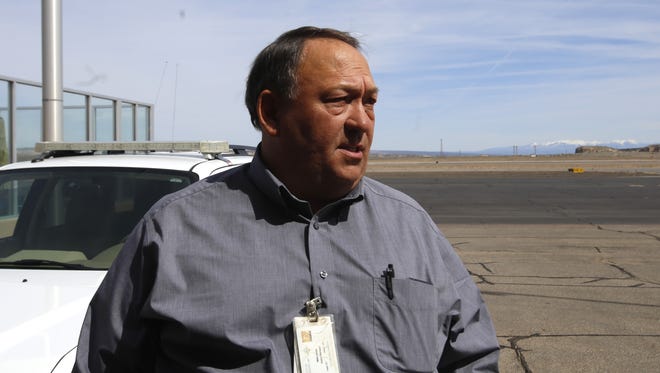 Four Corners Regional Airport Manager Mike Lewis is pictured in a file photo from April 23, 2016 at the Four Corners Regional Airport Farmington.