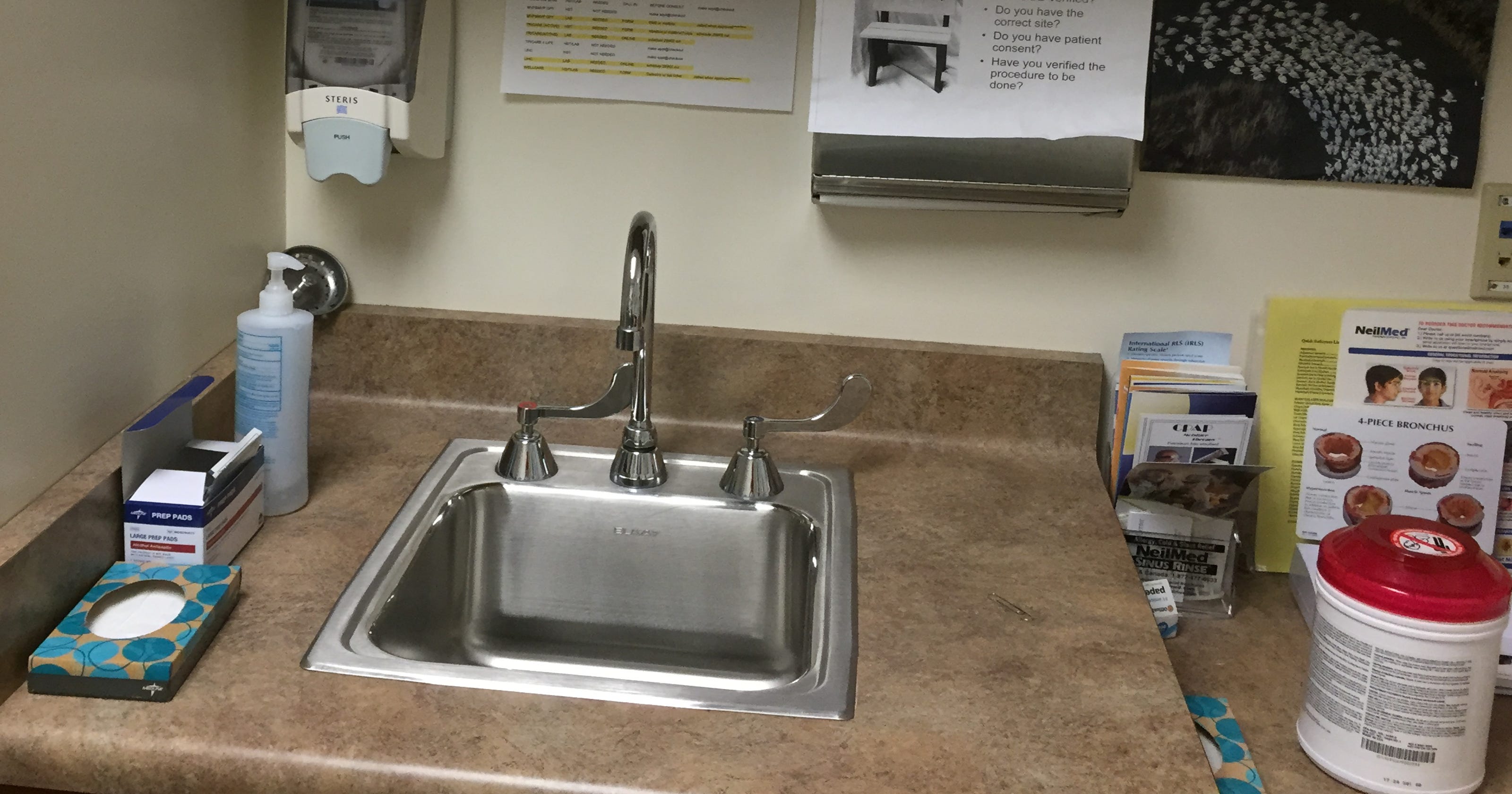 Pity the ignored examroom sink