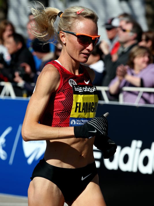 Shalane Flanagan starts fast at Boston Marathon