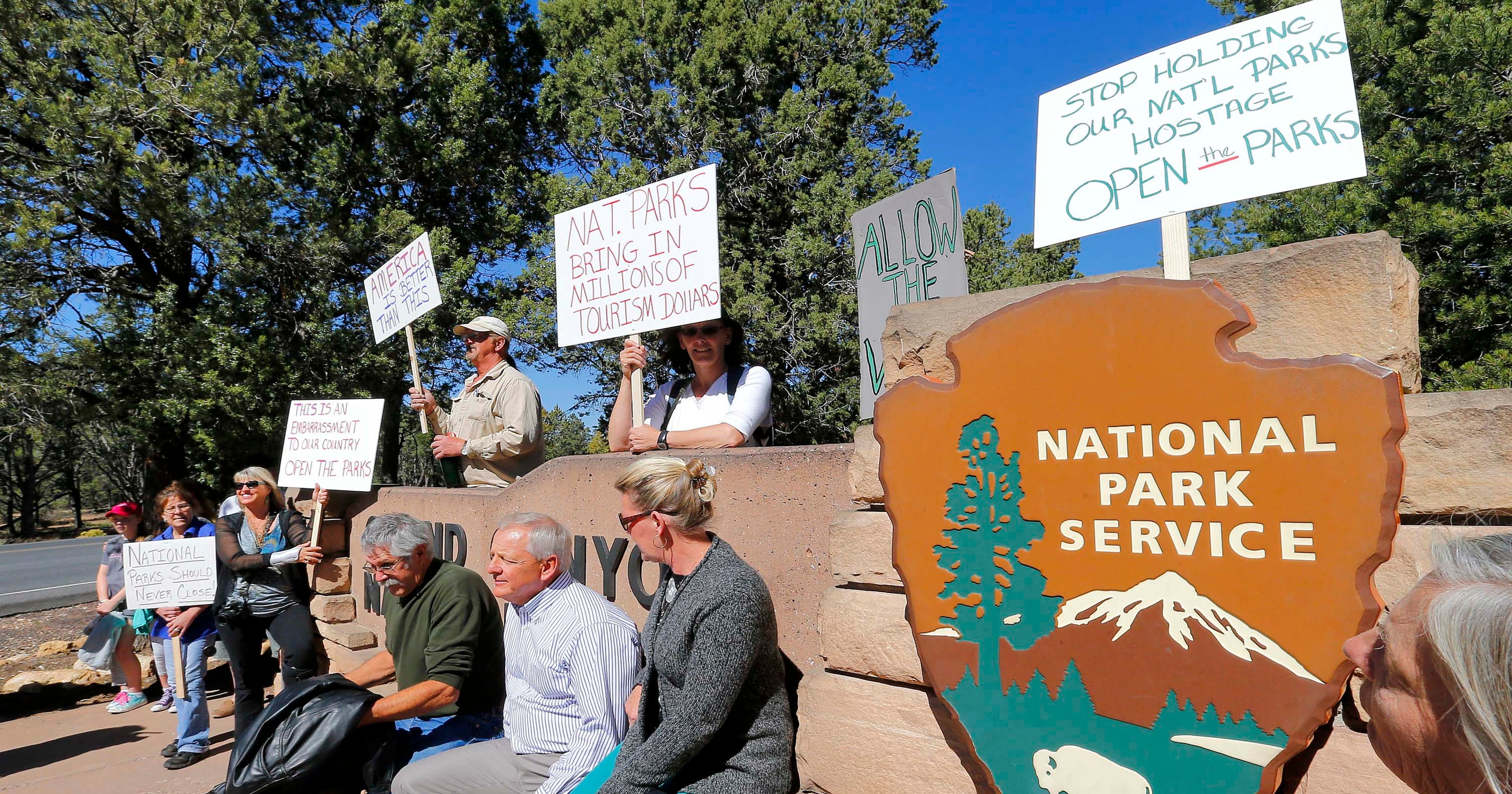Grand Canyon cites people for entering closed park