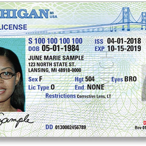 A sample driver's license for limited-term that is