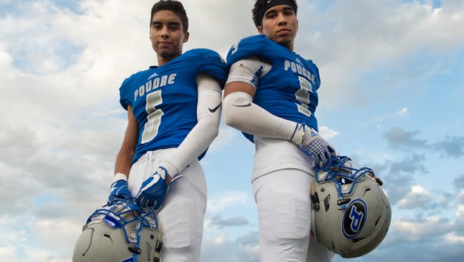 Zach and Alonzo Leal are twin brothers on the Poudre High School football team. 