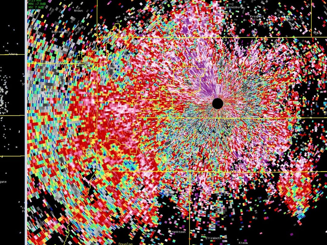 A huge swarm of butterflies was captured on weather radar in Denver on Oct. 3, 2017.
