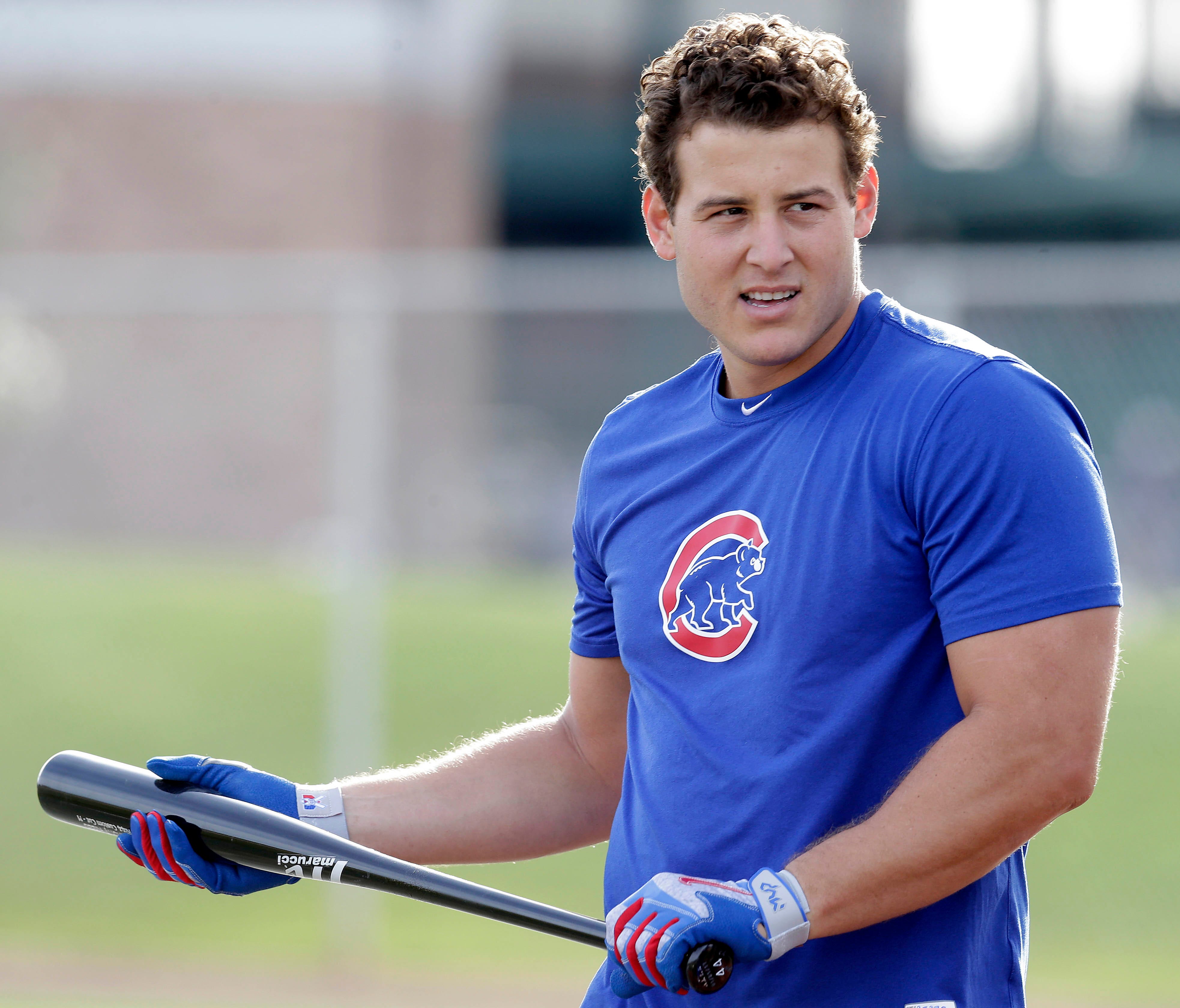 Anthony Rizzo left Cubs camp to return to Stoneman Douglas High School in Florida, where he played baseball and football.