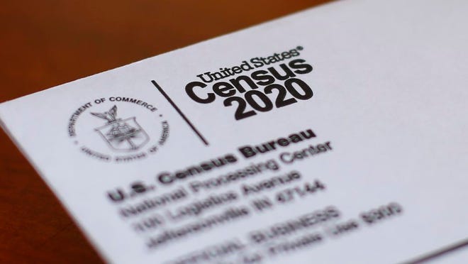 FILE - This April 5, 2020, file photo shows an envelope containing a 2020 census letter mailed to a U.S. resident in Detroit. The Supreme Court's decision to allow the Trump administration to end the 2020 census was another case of whiplash for the census, which has faced stops from the pandemic, natural disasters and court rulings.