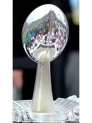 The Hyundai Sun Bowl championship trophy.
