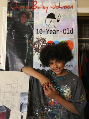 Chance Bailey Johnson, 10, is an artist, sculptor cellist, drummer  and illustrator. 