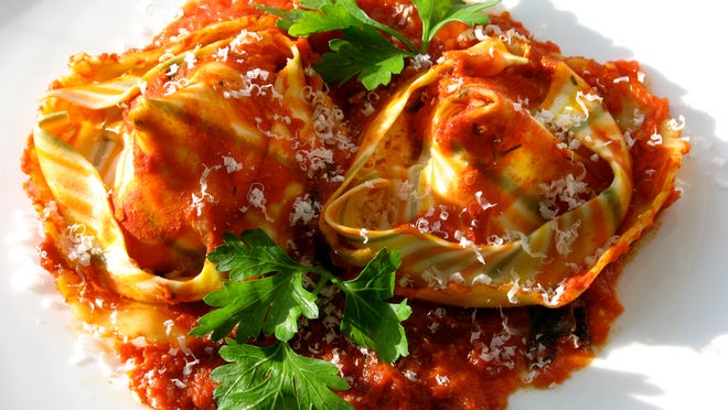 
Stuffed pasta, such as these sombreroni, make a hearty addition to a holiday meal.
