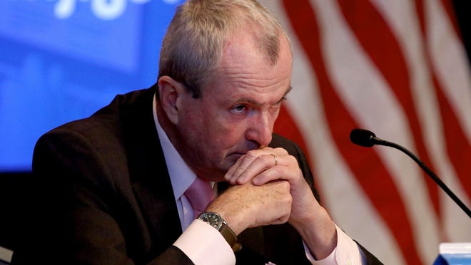 New Jersey Governor Phil Murphy listens during his Friday, June 12, 2020, press conference at War Memorial in Trenton, NJ, on the State's response to the coronavirus.
