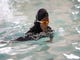 Maryam Baqir, 11, swims with customary muslim swim