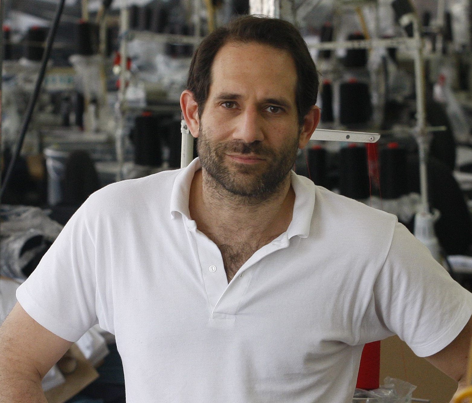 In this April 3, 2012 photo, Dov Charney, founder of American Apparel, is photographed at the company's factory in downtown Los Angeles.