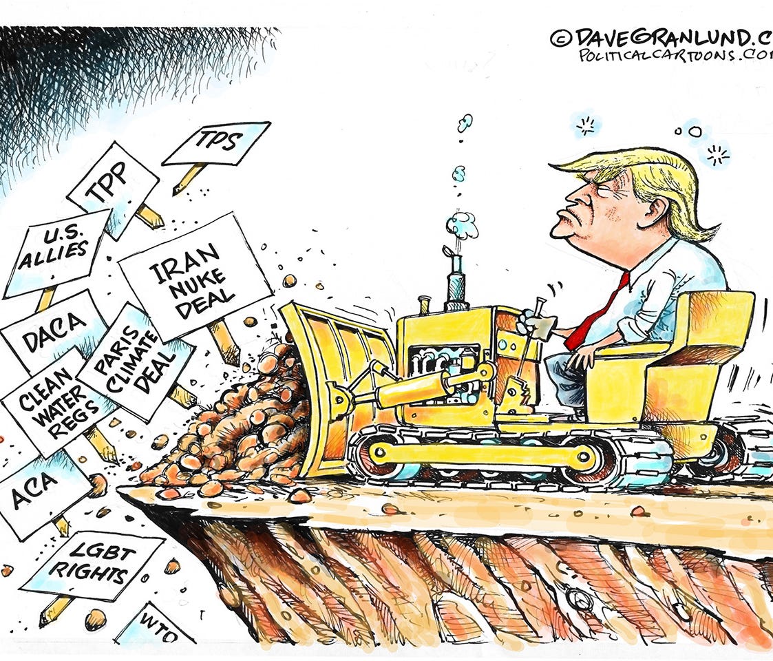 Trump bulldozer