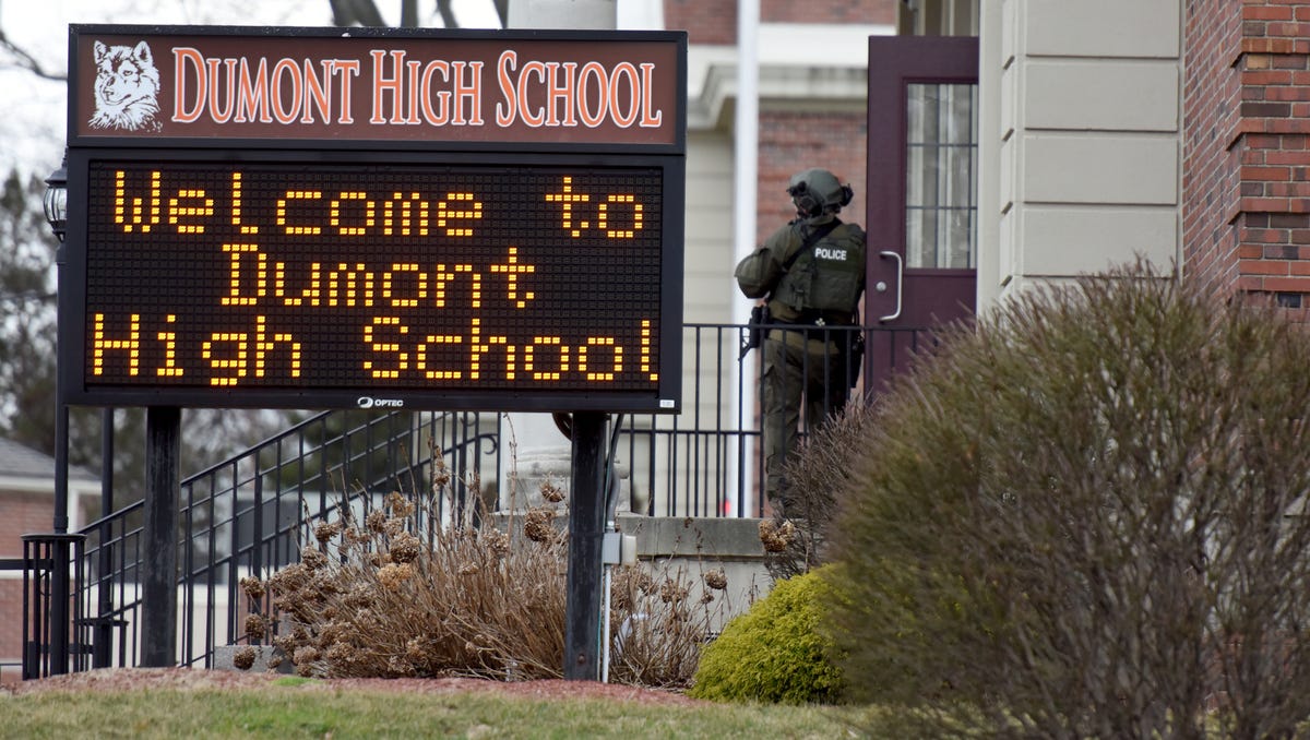 Dumont High School lockdown Photos