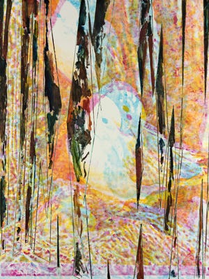 "Trees Walking" by Knoxville artist Jered Sprecher.