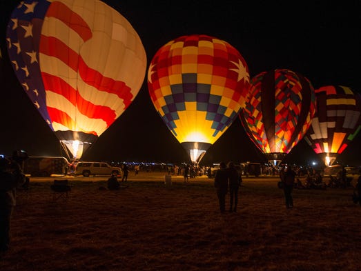 A photograph from the Great Reno Balloon Races held