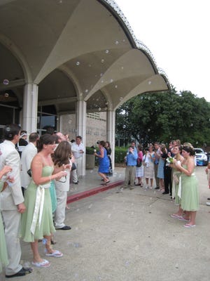 Catherine Murphy Garrett and Blake Garrett hosted their wedding reception at the Barnwell Center on May 15, 2010.