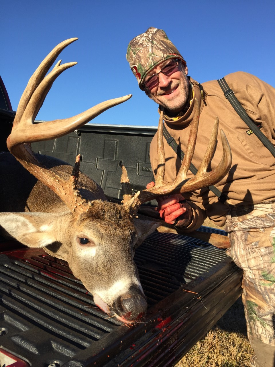 Chris Stevens, the pastor of Faith Promise Church, poses with the 16-point buck he shot in West Knox County on Nov. 21.