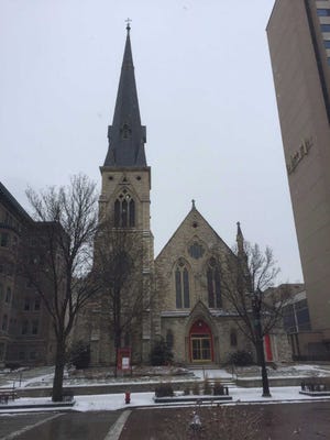 St. James Episcopal Church closed in November, and a developer wants to convert it into a venue for weddings and other events. But those plans would include razing the church's back addition, which concerns preservationists.