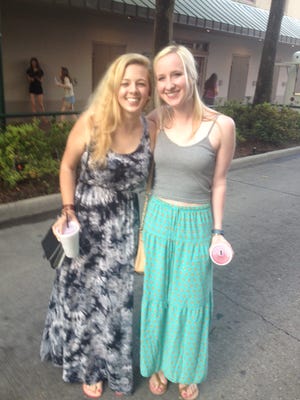 Mary Carolyn Michot and Katherine Michot wear a cotton maxi sundress and a cotton maxi skirt and tank top, respectively.