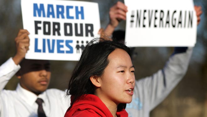 Sophia Zhang, a Homestead High School junior, was among a group of high school and college students to speak during a Feb. 27 news conference in front of Homestead High School addressing nationwide student walkouts and marches set for March 14 and 24. The protests are in response to the school shooting in Parkland, Florida.
