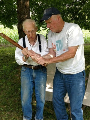 Wilbur Kocher, 97-years-young, was Bob Hill’s Little League coach. He reviewed lining up the knuckles, keep the bat up high, bring the wrists and body through the ball. I batted .462 and damn near had eight homers, robbed on a lucky catch my final Little League season, and had a 6-1 pitching record.