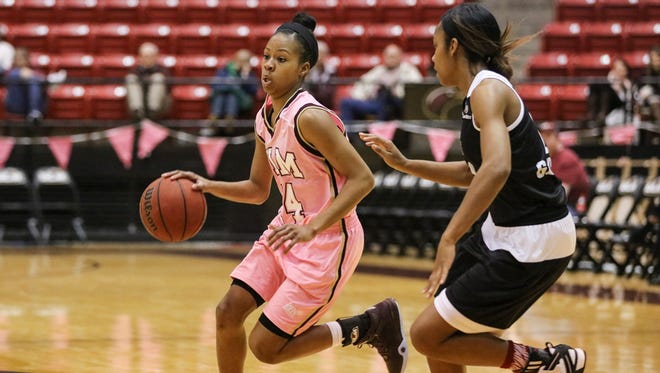 ULM's Andreanna Jackson drives to the basket.