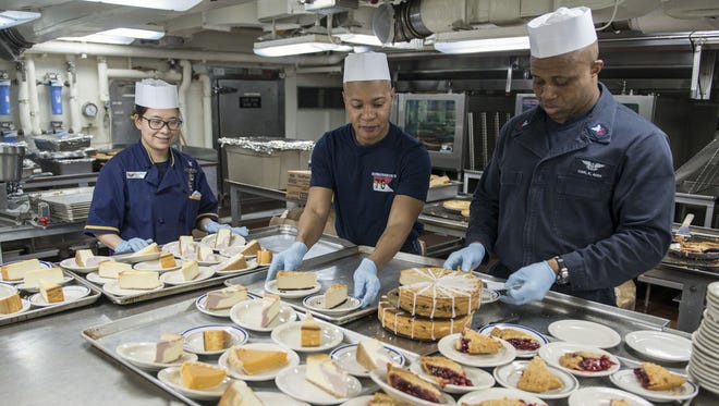 There is currently 14,968 pounds of turkey, 10,740 pounds of ham and 18,620 pounds of beef -- plus all the fixings -- are positioned and ready for the troops in Afghanistan, according to Alexandra Siemiatkowski, a spokeswoman in DLA Troop Support.