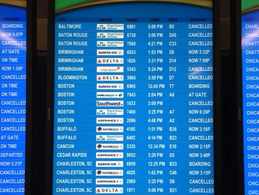 Cancellations take up a lot of spaces on this flight