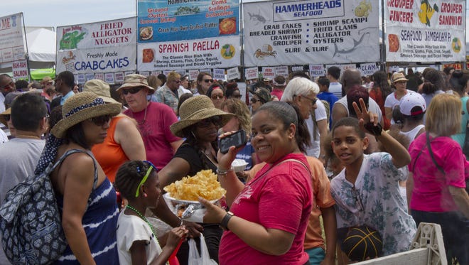 The crowd at the annual New Jersey Seafood Festival in Belmar on Saturday, June 13, 2015.
