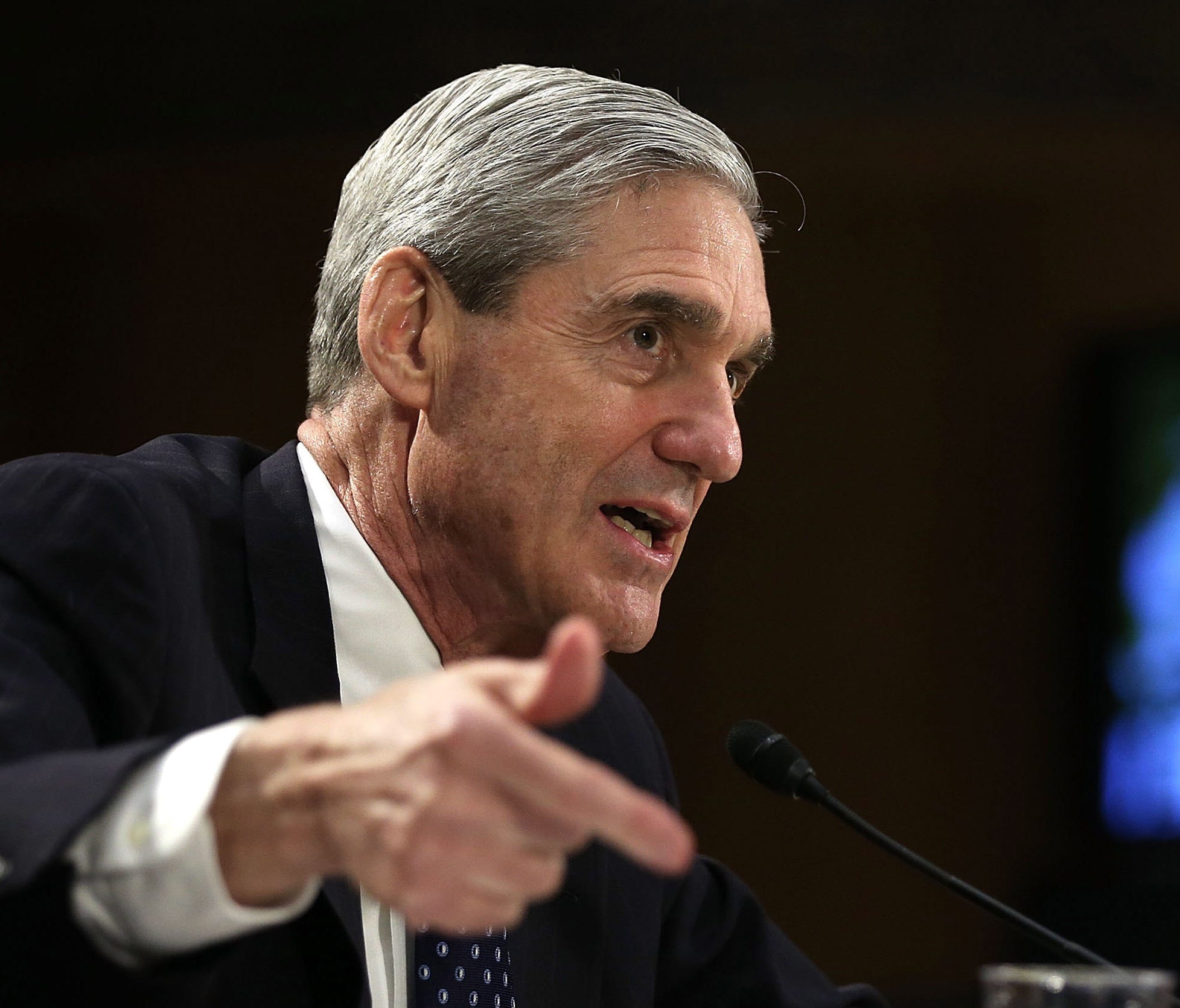 Then-FBI Director Robert Mueller testifies during a hearing before the Senate Judiciary Committee on Capitol Hill in Washington, on June 19, 2013.