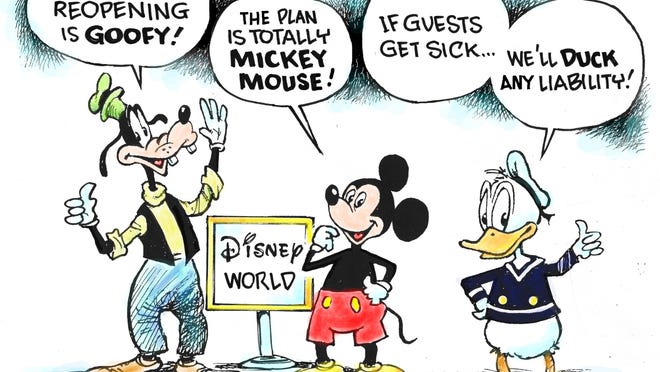 Granlund cartoon: Disney World reopens Granlund cartoon: Disney World reopens