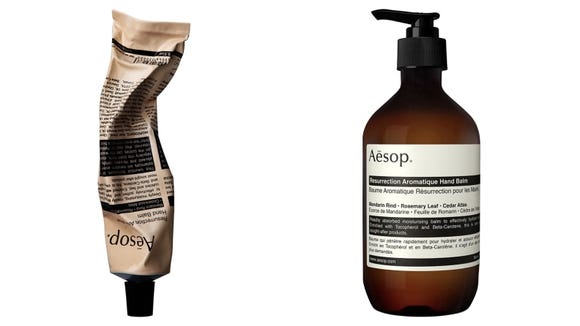 Snag a tube of the Aēsop Resurrection Aromatique Hand Balm for your purse and a pump bottle for your desk.