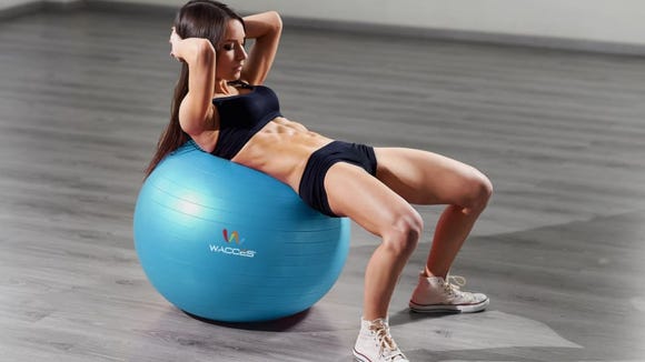 A stability ball can be used in so many different ways.