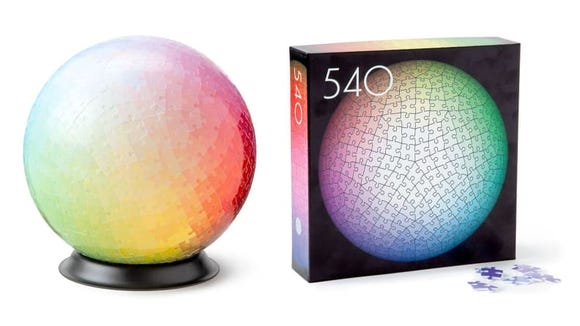 Want a fun activity for mom? Snag the 540 Colors 3D Puzzle from Uncommon Goods.