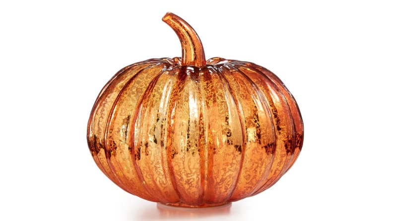 Gilded Harvest Mercury Pumpkins Decorative Accessories Halloween 2 Pieces Home Accents