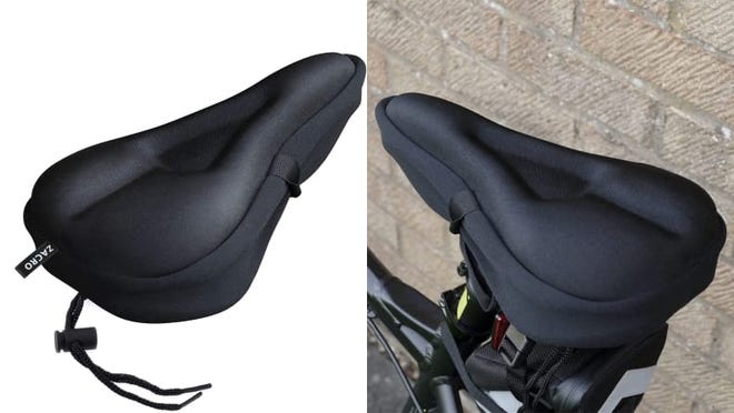 If your bike's seat is uncomfortable, a cover can help you out.