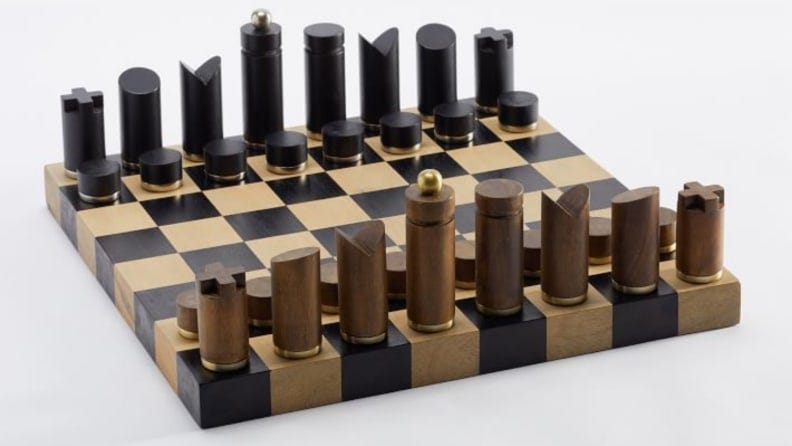 sleek modern chess set