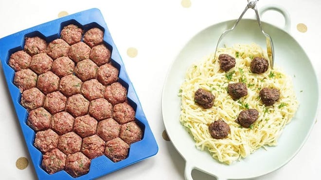 Minimal effort required to create perfectly shaped meatballs.