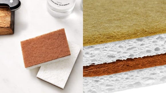 Old biodegradable sponges can be tossed in the compost when it's time for new ones.