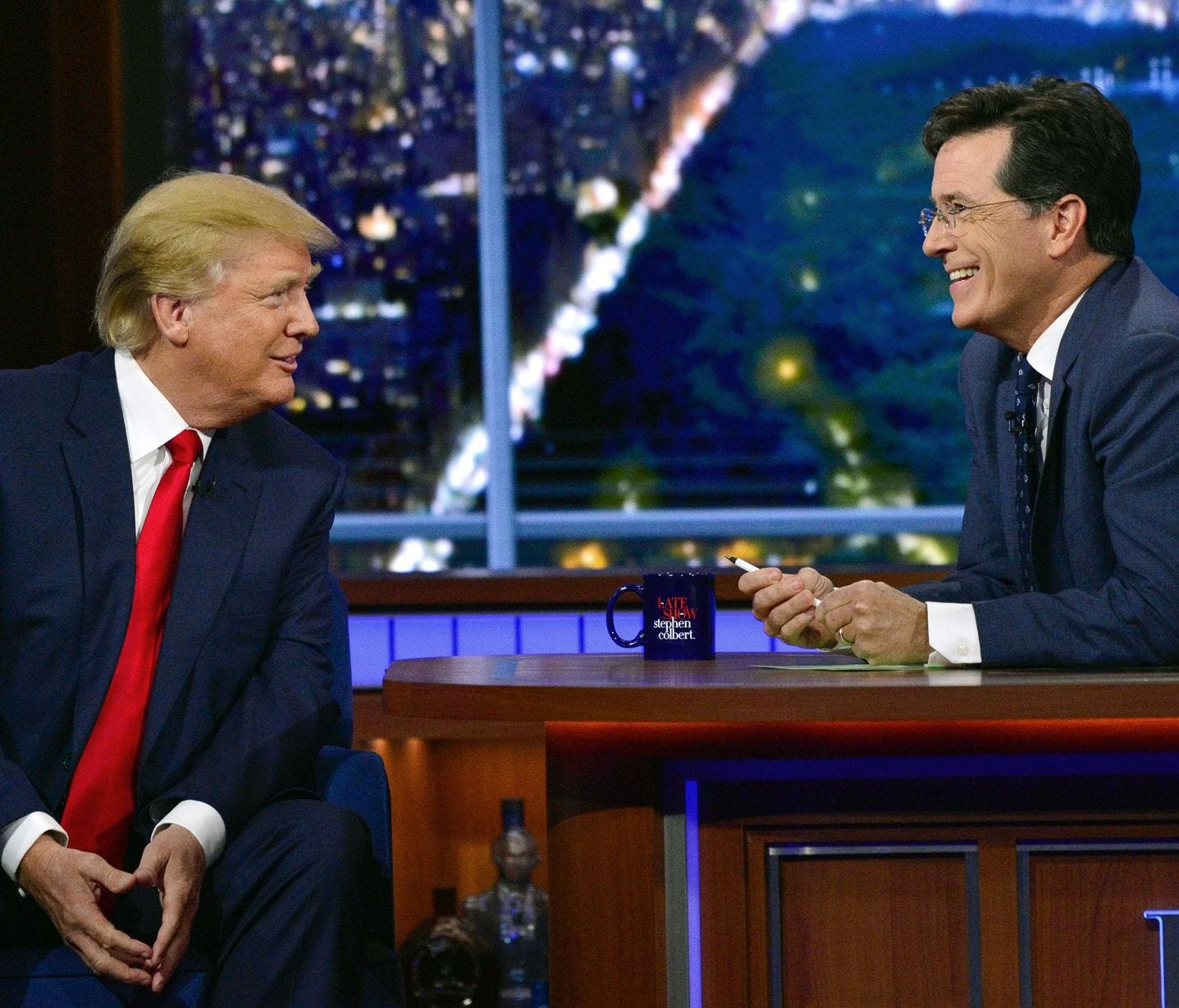 Donald Trump has been a guest of Stephen Colbert.