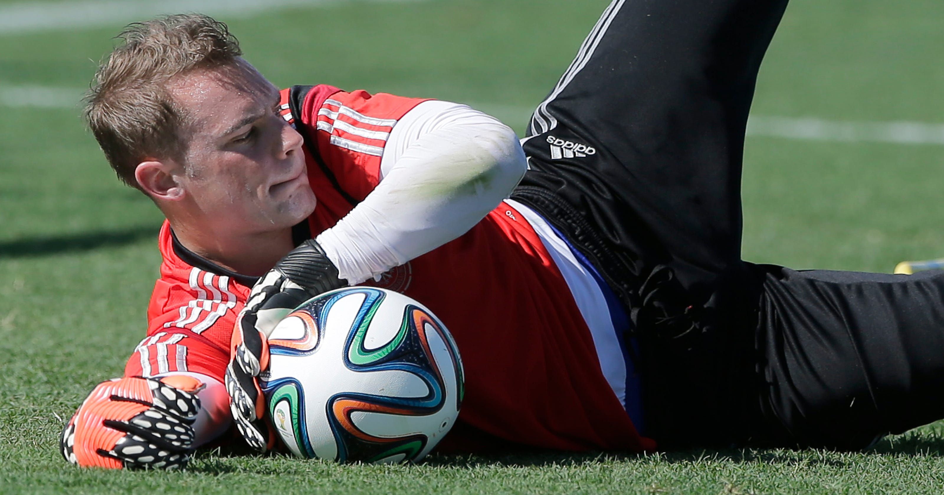 Goalkeeper Neuer training with Germany team