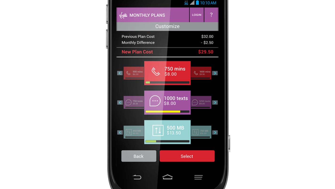 Virgin Mobile buy wireless minutes for specific apps