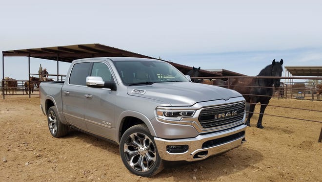 New from the ground up, the 2019 Ram 1500 ditches the old “crosshairs” Dodge mug for a more sculpted face that integrates grille and headlights.