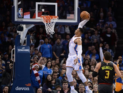 Dec. 22: Oklahoma City Thunder guard Russell Westbrook