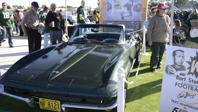 A 1967 Corvette awarded to Bart Starr as Super Bowl I MVP was auctioned in Indianapolis on May 19, 2018.