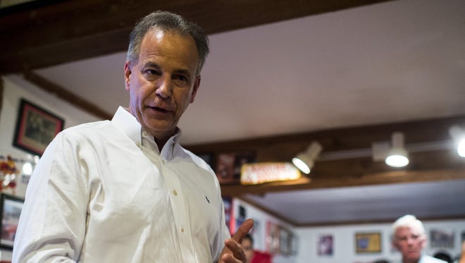 Scott Angelle campaigns for governor in 2015.